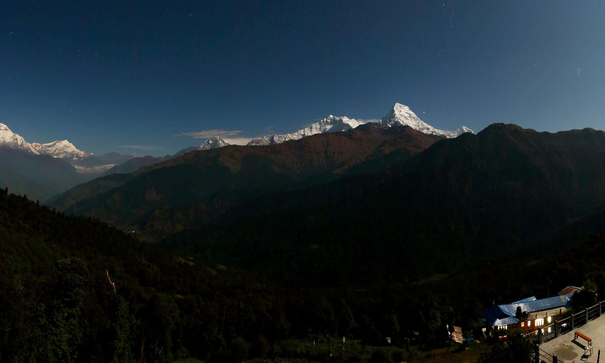 Himalayan View from Ghorepani Village