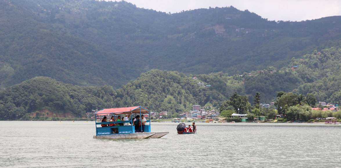 Boating at Phewa Lake