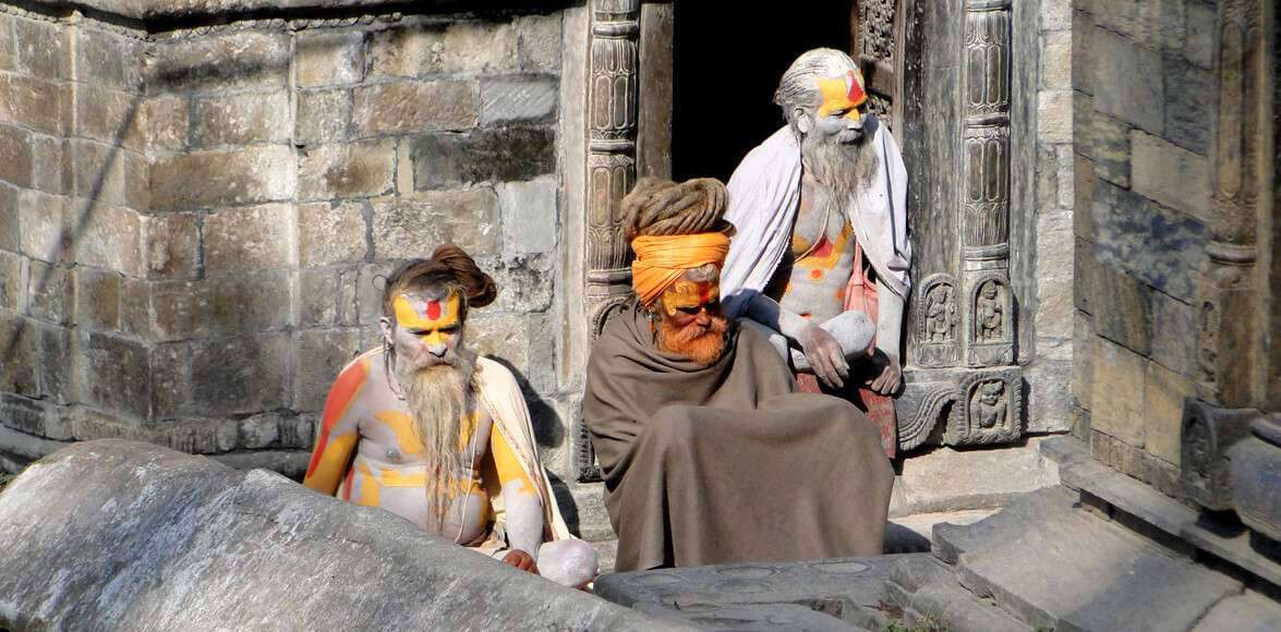 Sadhus in Pashupatinath Temple