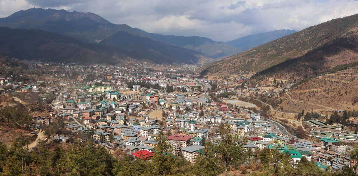 Thimpu Valley in Bhutan